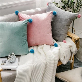 Housse de coussin décorative en velours